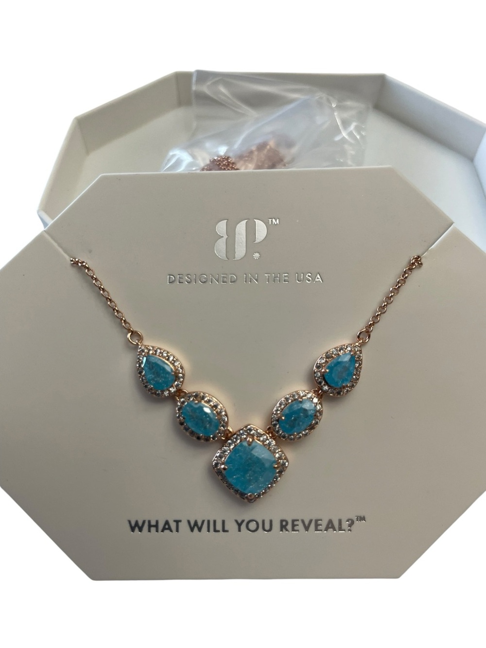 Bomb Party March 2024 Un-Vaulted “Inspired By You” Rose Gold/Aquamarine NIB